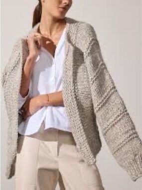 Brochu Walker |  Illia Handknit Cardigan in Stone